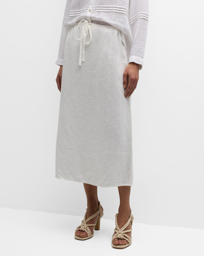 Rails Monet Linen Midi Skirt In White