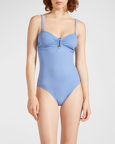 Vilebrequin Lucette Push-up Swimsuit In Blue