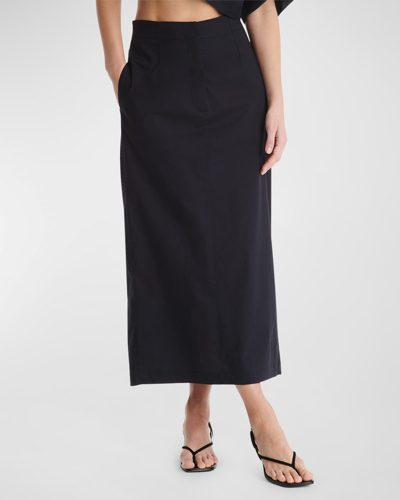 Twp I Feel A Sin Coming On Midi Pencil Skirt In Midnight