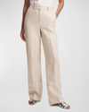 THEORY LINEN TWEED WIDE-LEG TROUSERS