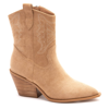 CORKYS FOOTWEAR WOMEN'S ROWDY BOOTS IN CAMEL SUEDE