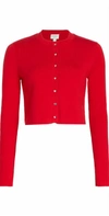 CAMI NYC KIMRA COTTON CARDIGAN IN RED