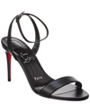 Christian Louboutin Miss Z Leather Red Sole Ankle-strap Sandals In Black