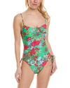 ROLLER RABBIT ASHBURY FLORAL SHIRRED SIDE ONE-PIECE