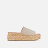 Dolce Vita Chavi Platform Slide Sandal In Beige