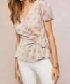 Eva Franco Sweetwater Top In Orange/beige In Multi