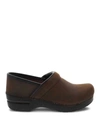 DANSKO WOMEN'S PROFESSIONAL CLOG - NARROW WIDTH IN ANTIQUE BROWN/BLACK