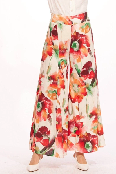 Eva Franco Rabia Pant In Wild Poppies In Multi