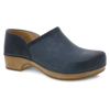 DANSKO WOMEN'S BRENNA SLIP ON CLOG - MEDIUM WIDTH IN NAVY BURNISHED SUEDE