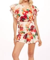 Eva Franco Miroslava Short In Wild Poppies In Multi