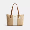 COACH OUTLET GALLERY TOTE IN SIGNATURE CANVAS WITH STRIPE