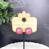 Pink Panache Women's 12mm Lotus Delite Crystal Post Earrings In Pink/bronza In Multi