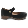 DANSKO BEATRICE MARY JANE CLOG - MEDIUM WIDTH IN BLACK BURNISHED NUBUCK