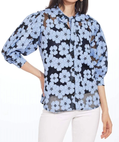 Eva Franco Viola Blouse In Daisy Blue In Multi