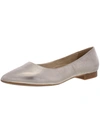 Bella Vita Vivien Womens Leather Dressy Pointed Toe Flats In White