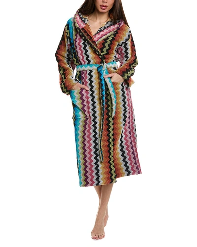 Missoni Buster Hooded Bathrobe In Multi