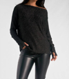 ELAN SPARKLE TOP IN BLACK & GOLD
