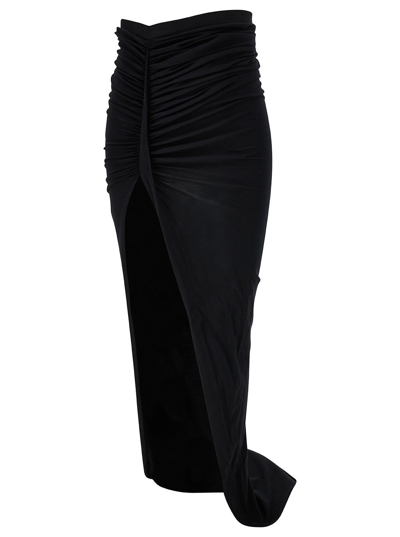 Rick Owens Woven Edfu Skirt In Black