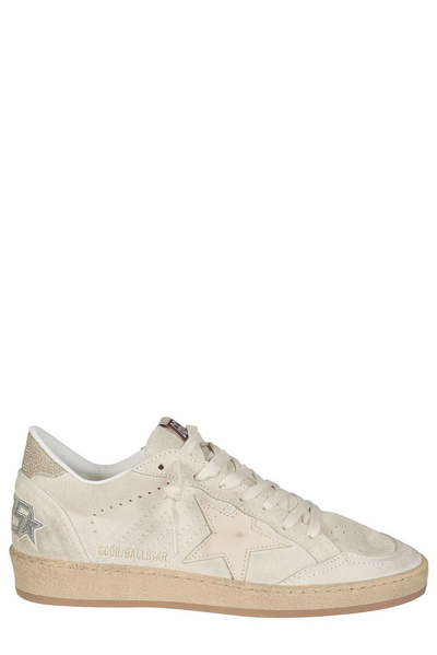 Golden Goose Deluxe Brand Ball Star Glitter Trainers In Seedpearl/smoke Grey/gold