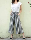 Eva Franco Tabias Pant In Creamsicle Stripe Pistachio In Multi