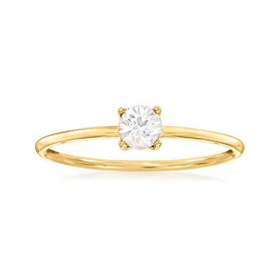 Rs Pure By Ross-simons White Sapphire Ring In 14kt Yellow Gold