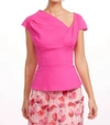 Eva Franco Yuki Top In Pink Punch In Pink