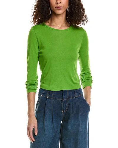 Alice And Olivia Cindy Cropped T-shirt In Green