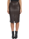 LAUNDRY BY SHELLI SEGAL WOMENS FAUX LEATHER KNEE-LENGTH PENCIL SKIRT