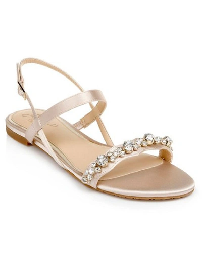 Jewel Badgley Mischka Osmond Womens Glitter Embellish Ankle Strap In Multi
