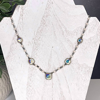 Pink Panache Women's Ab With Angel Skin Faceted Beaded Necklace In Multi In Multi