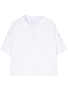 Majestic Oversized Viscose Polo Shirt In White