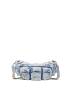Diesel Re-edition Travel Denim Shoulder Bag In Blue