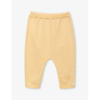 TROTTERS TROTTERS PALE YELLOW DUCKLING COTTON AND WOOL KNITTED LEGGINGS 0-9 MONTHS