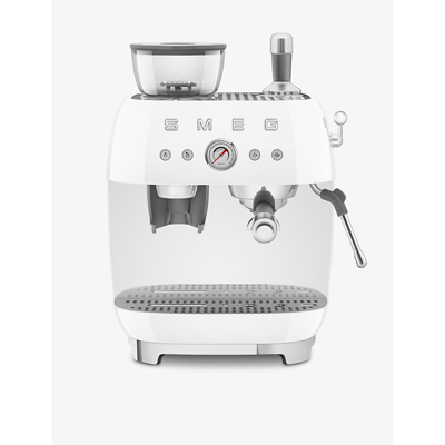Smeg White Egf03whuk Espresso Coffee Machine And Grinder