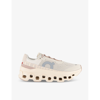 On-running Womens Moon Fawn F Cloudmonster Cushioned Chunky-soled Mesh Low-top Trainers In Moon Fawn F