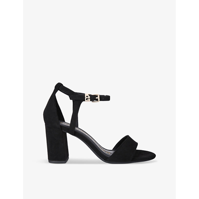 Kg Kurt Geiger Womens Black Faryn Suedette Heeled Sandals