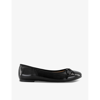 FRENCH SOLE FRENCH SOLE WOMEN'S BLACK LEATHER AMELIE LEATHER BALLET FLATS