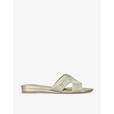 Carvela Metallic Gala Mules In Gold