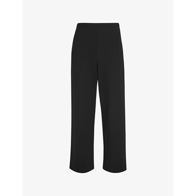 Whistles Womens Black Camilla Wide-leg High-rise Stretch-woven Trousers