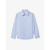Reiss Boys Soft Blue Kids Remote Slim-fit Cotton Shirt 3-14 Years In Soft Blue