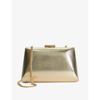 DUNE BELLARIA ANGLED FAUX-LEATHER CLUTCH