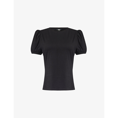 PAIGE PAIGE WOMEN'S BLACK MATCHA COTTON-JERSEY T-SHIRT