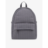 CHRISTIAN LOUBOUTIN ZIP N FLAP LOGO-JACQUARD COTTON AND LEATHER BACKPACK