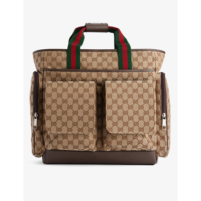 Gucci Babies' Monogram-print Top-handle Canvas Changing Bag In Pattern