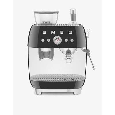 Smeg Black Egf03whuk Espresso Coffee Machine And Grinder