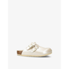Birkenstock Kay Kids Birko-flor Slip-on Clogs In Champagne