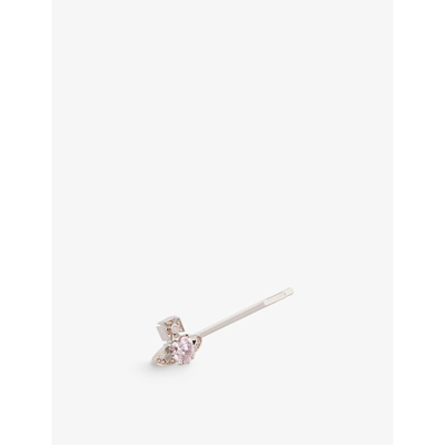 Vivienne Westwood Jewellery Ariella Brass And Opal Orb Bobby Pin In Platinum/rose/vntg Rse