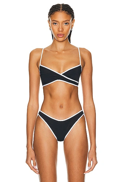 Tropic Of C Infinity Bikini Top In Black & White