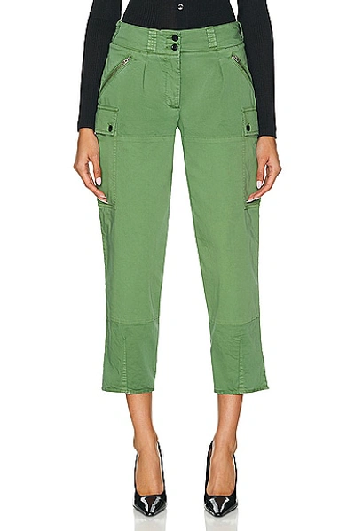Tom Ford Low-rise Cotton Twill Cargo Pants In Green