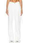 Darkpark Lisa Chain Loose Fit Carpenter Denim In Washed White